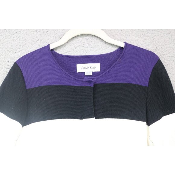 Calvin Klein Colorblock Long Sleeve Sweater Dress-Hidden Zipper-Size M/P-NWT - Picture 4 of 12